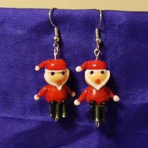 Christmas Holiday Santa Earrings